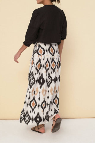 Carmen Cotton Blend Maxi Skirt