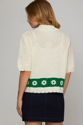 The Marigold Crochet Shirt