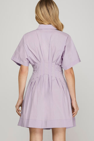 The Iris Pleated Shirt Dress
