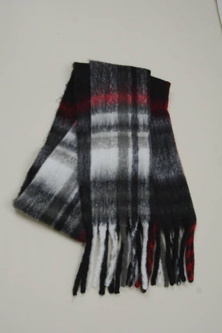 Hearthside Plaid Fringe Scarf