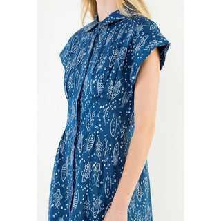 The Fish Print Day Dress