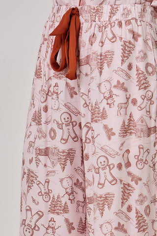 Gingerbread Toile Pajama Pants