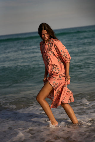 Sofia Maxi Dress - Coral