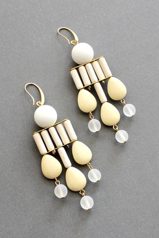 Agate & Magnesite Chandelier Earrings