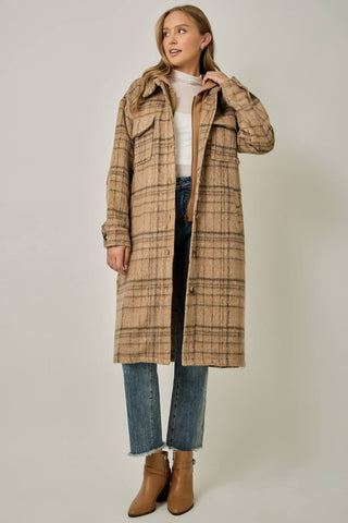 Highlands Hooded Twofer Plaid Jacket