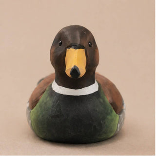 Hand-Painted Carved Basswood Duck Figurine