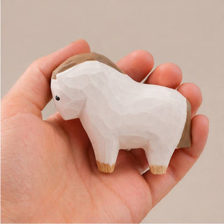 Hand-Carved Basswood Horse Figurine
