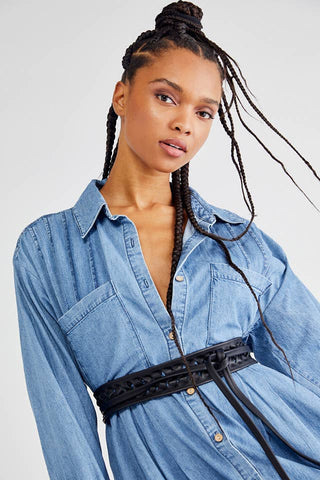 Ava Wrap Belt — Cognac
