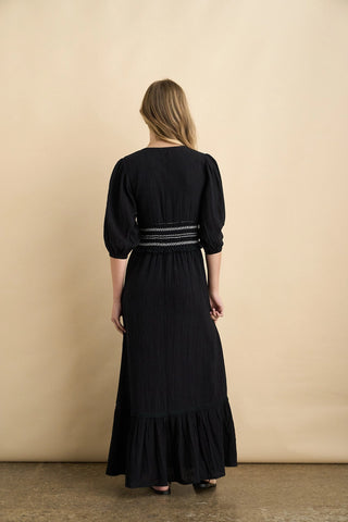 Magnolia Maxi Dress -  Black