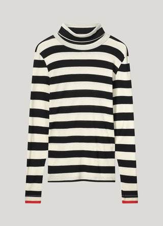 Striped Turtleneck Top