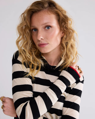 Striped Turtleneck Top