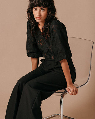 Allison Black Lace Blouse