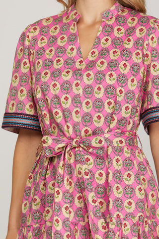Cameo Block Print Mini Dress