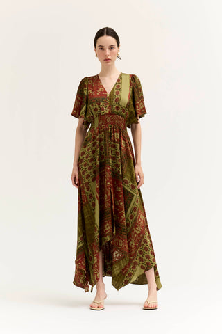 The Vesper Handkerchief Hem Maxi Dress