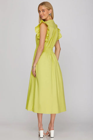 Meridian Zip Front Midi Dress