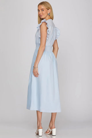 Meridian Zip Front Midi Dress