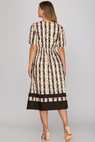 The Adeline Smocked Waist Midi Dress