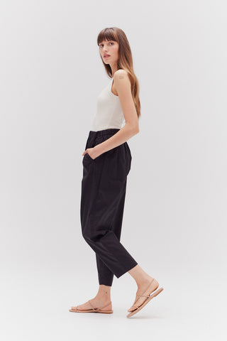 Cotton Poplin Barrel Pants