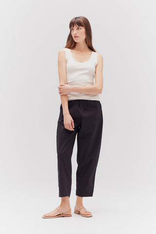 Cotton Poplin Barrel Pants