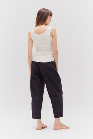 Cotton Poplin Barrel Pants