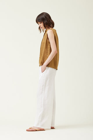 Sleeveless Linen Top