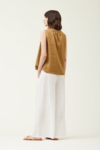 Sleeveless Linen Top