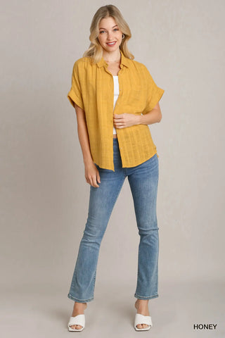 Vanessa Collared Button Down Top