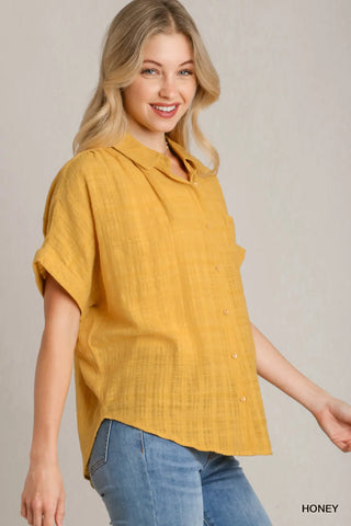 Vanessa Collared Button Down Top