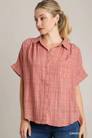 Vanessa Collared Button Down Top