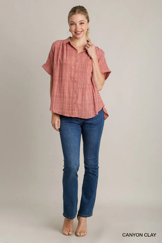 Vanessa Collared Button Down Top