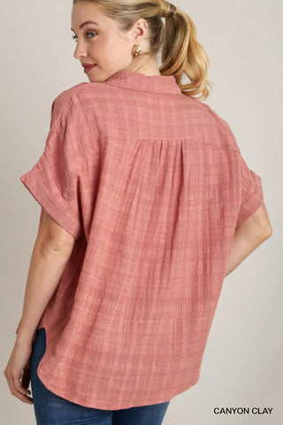 Vanessa Collared Button Down Top