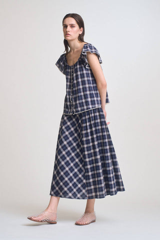 Emillee Smocked Plaid Skirt