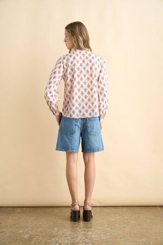 The Valentina Cotton Voile Blouse — Rose