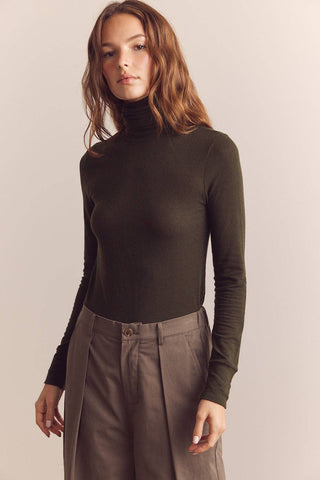 Wool Blend Lightweight Turtleneck