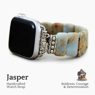Earth Tibetan Jasper Stretch Apple Watch Strap - 5.75-6.25