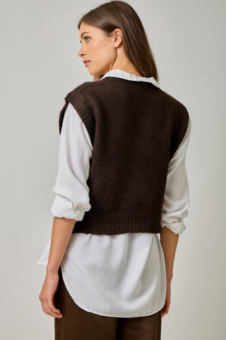 Cocoa Cub Leopard Mohair Vest