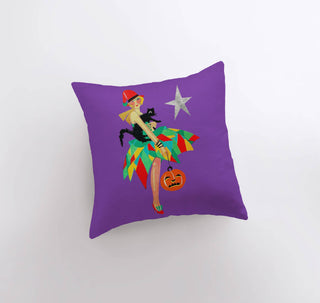 Pinup Halloween Girl Pillow — 8"