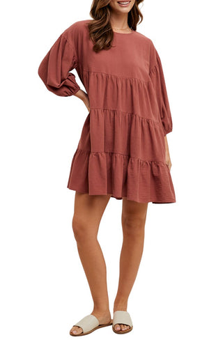 Louise Cotton Tiered Dress