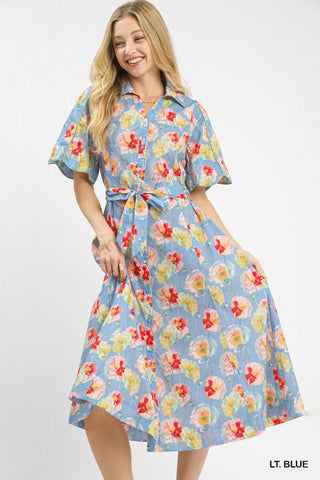 The Skyler Poppy Midi Dress