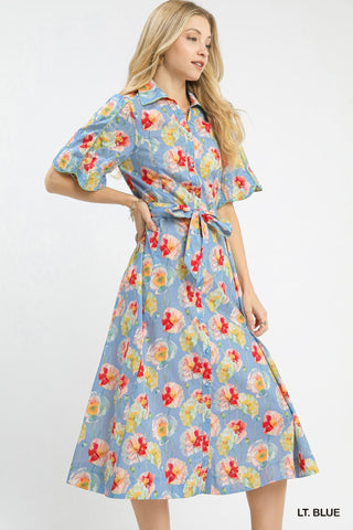 The Skyler Poppy Midi Dress