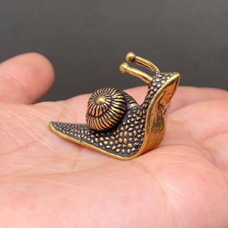 Brass Snail Decorative Sculpture - 01