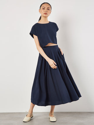 Slub Boxy Crop Top