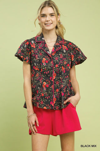The Poppy Blouse (Black)