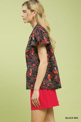The Poppy Blouse (Black)