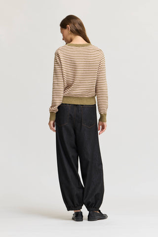 Goldfinch Striped V-Neck Sweater