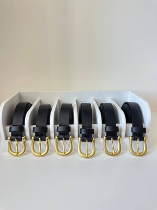 Sabrina Infinity Leather Belt - Black