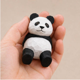 Hand-Carved Panda Phone Stand