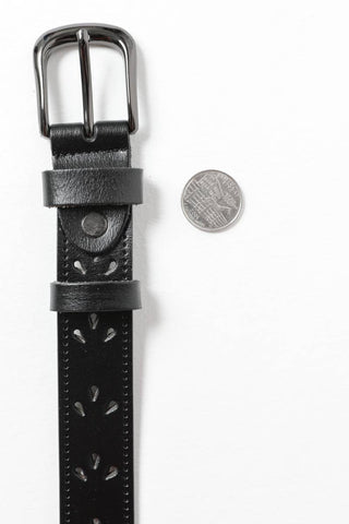 Petal Punch-Out Leather Belt