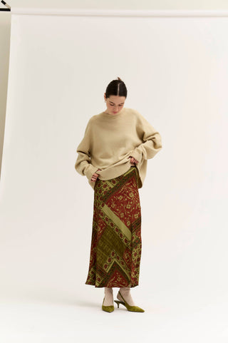 The Vesper Print Slip Skirt