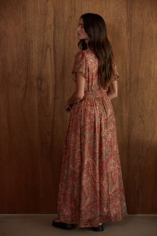 The Marigold Paisley Maxi Dress